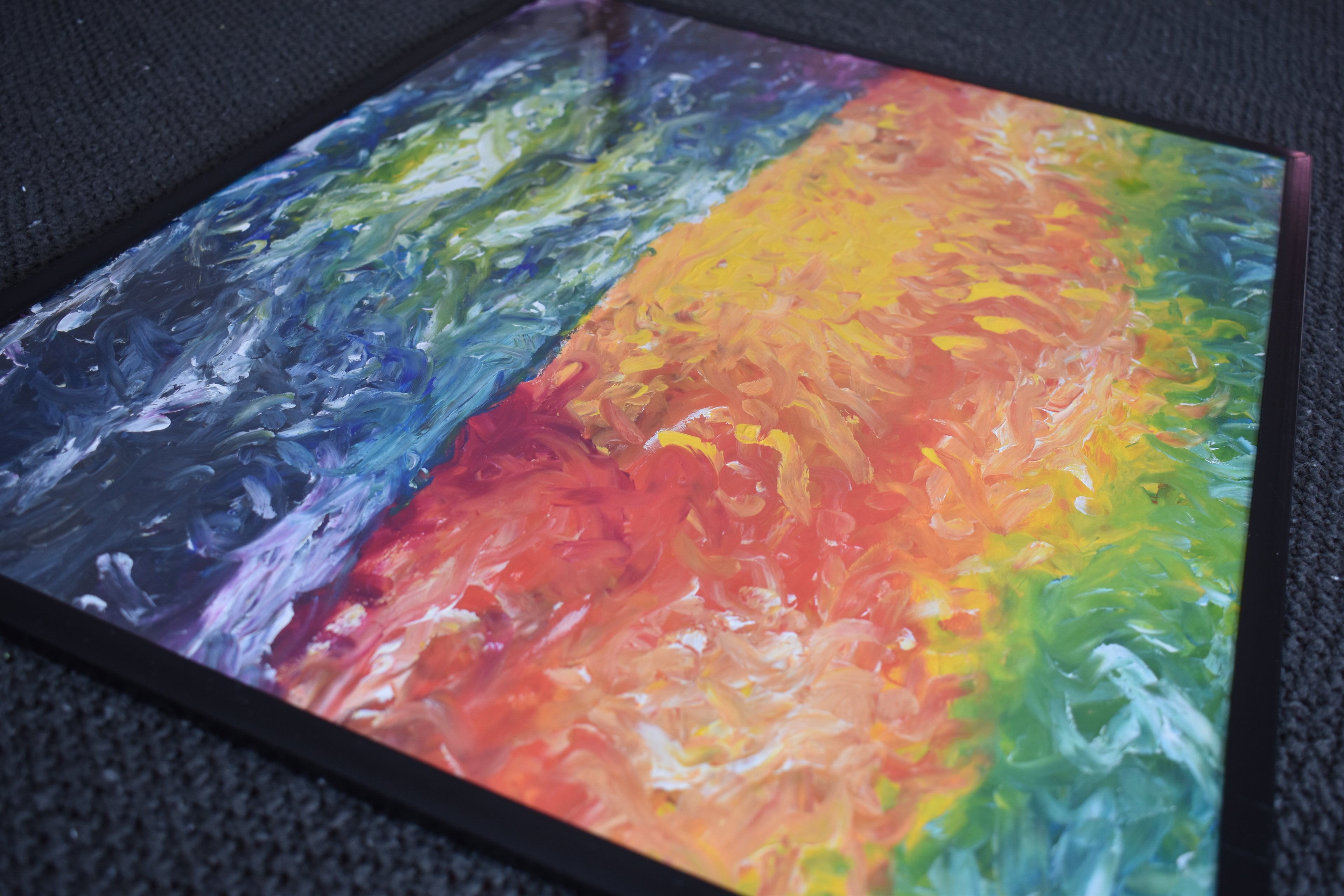 Framed Abstraction of the Sunset 16" x 20" Original