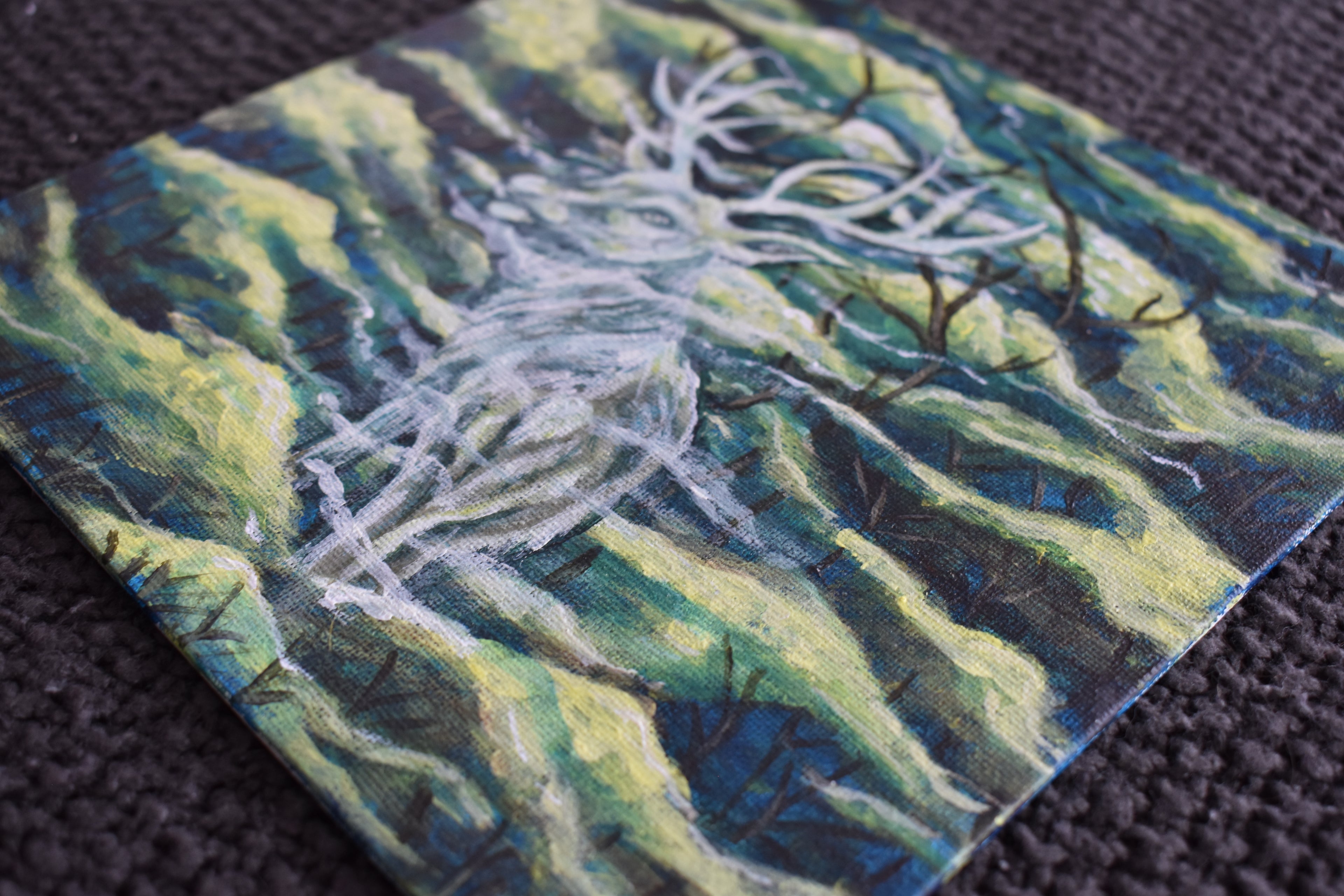 Forest Spirit, 8"x 8" Original Painting
